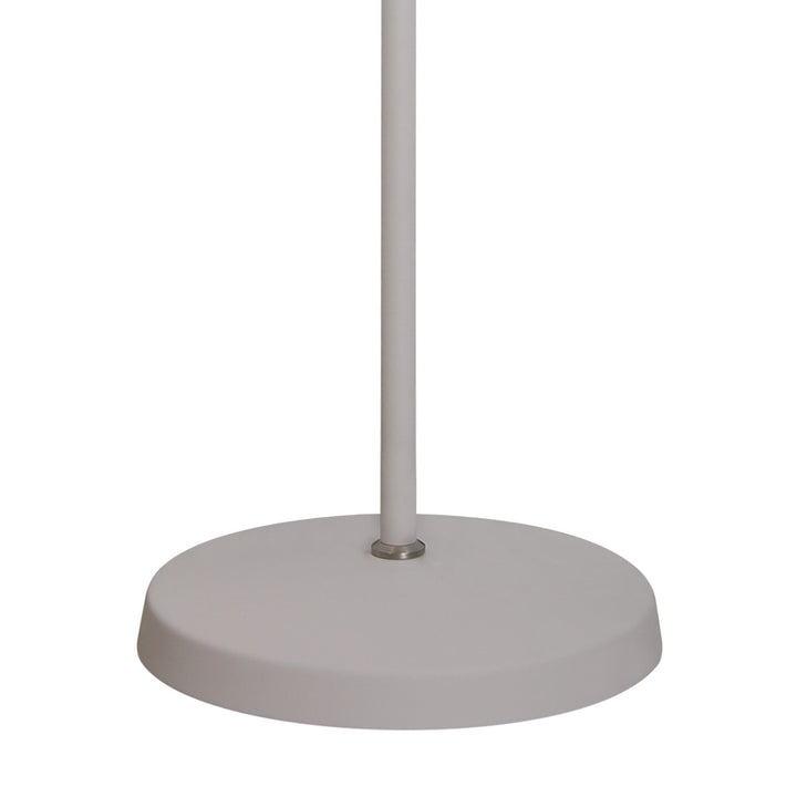 Nelson Lighting NL70099 Barnie Adjustable Floor Lamp Sand White/Satin Nickel/White