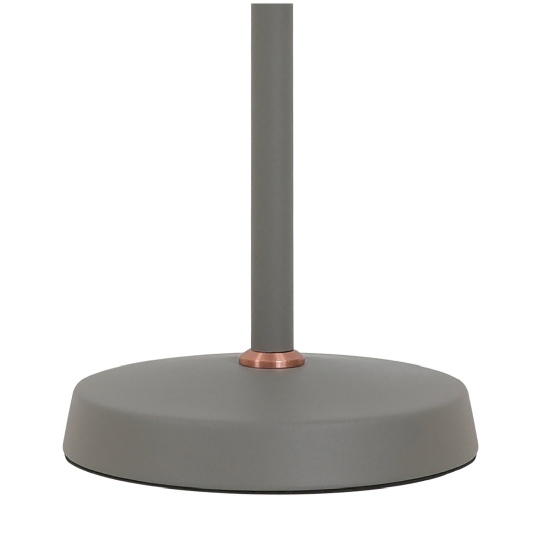 Nelson Lighting NL70059 Barnie Adjustable Table Lamp Sand Grey/Copper/White