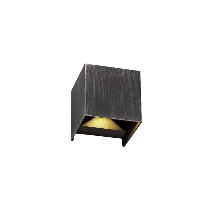 Nelson Lighting NL72109 Jude Outdoor Up & Downward Lighting Wall Lamp 2 Light LED Black/Silver