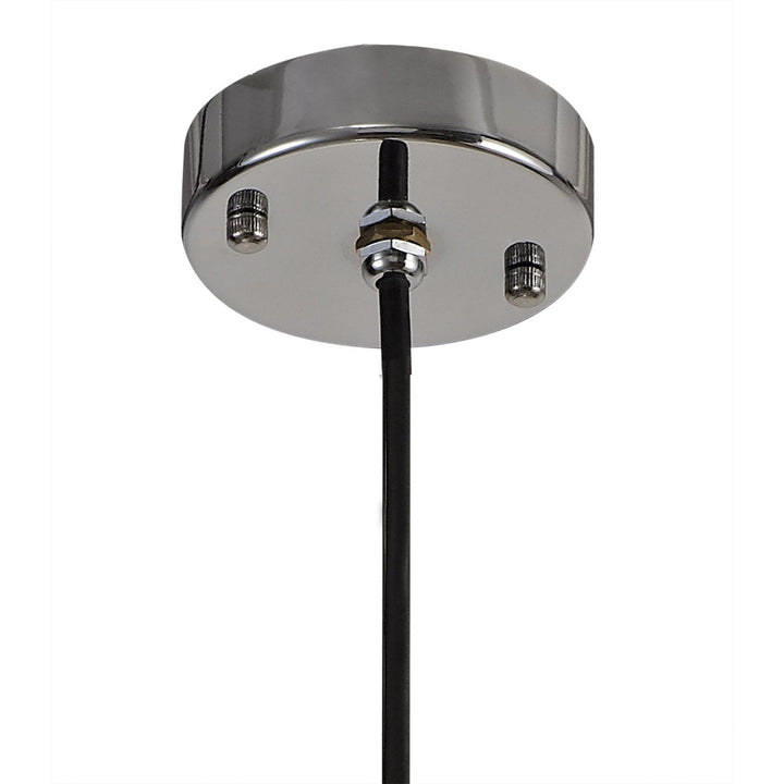 Nelson Lighting NL78539 Julia Outdoor Pendant 1 Light Titanium Silver/Polished Chrome