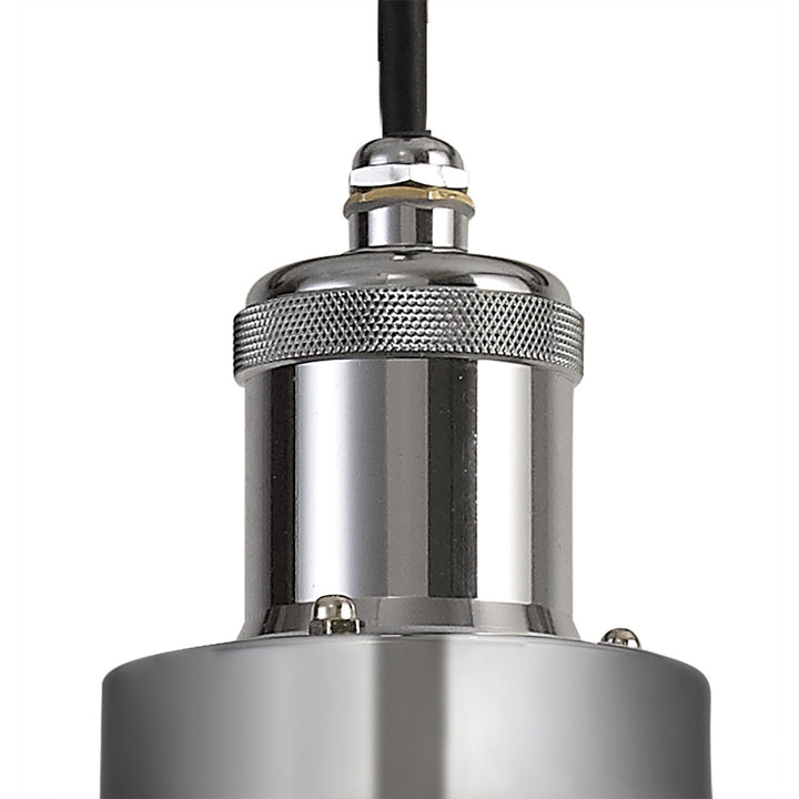 Nelson Lighting NL78539 Julia Outdoor Pendant 1 Light Titanium Silver/Polished Chrome