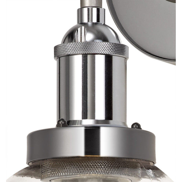 Nelson Lighting NL78529 Julia Outdoor Wall Lamp 1 Light Titanium Silver/Polished Chrome