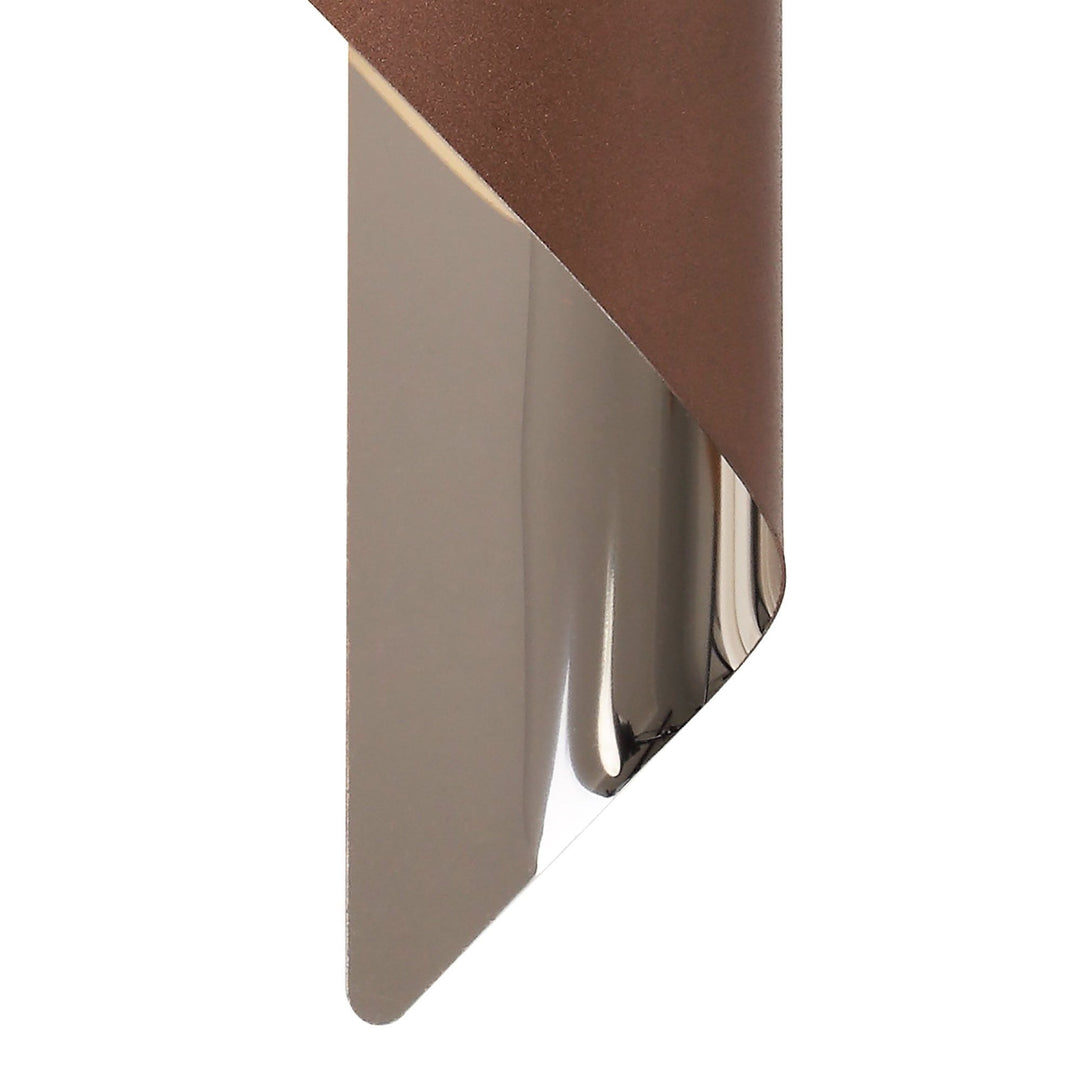 Nelson Lighting NL70339 Kally Wall Lamp Large LED Satin Brown/Polished Chrome