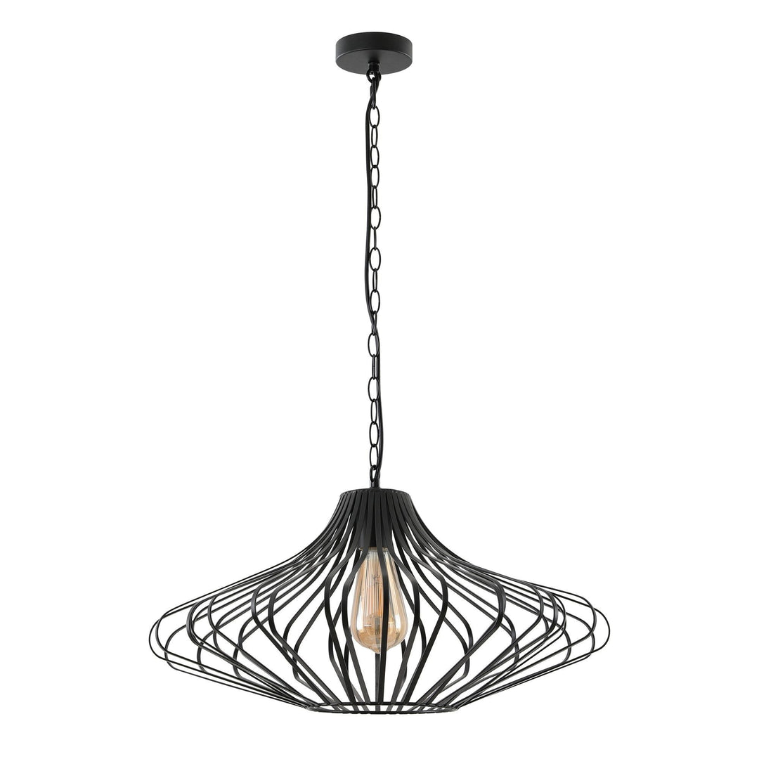 Nelson Lighting NL70199 Kat Pendant 1 Light Matt Black