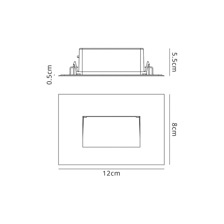 Nelson Lighting NL78289 Katie Outdoor Recessed Rectangle Wall Lamp LED Black