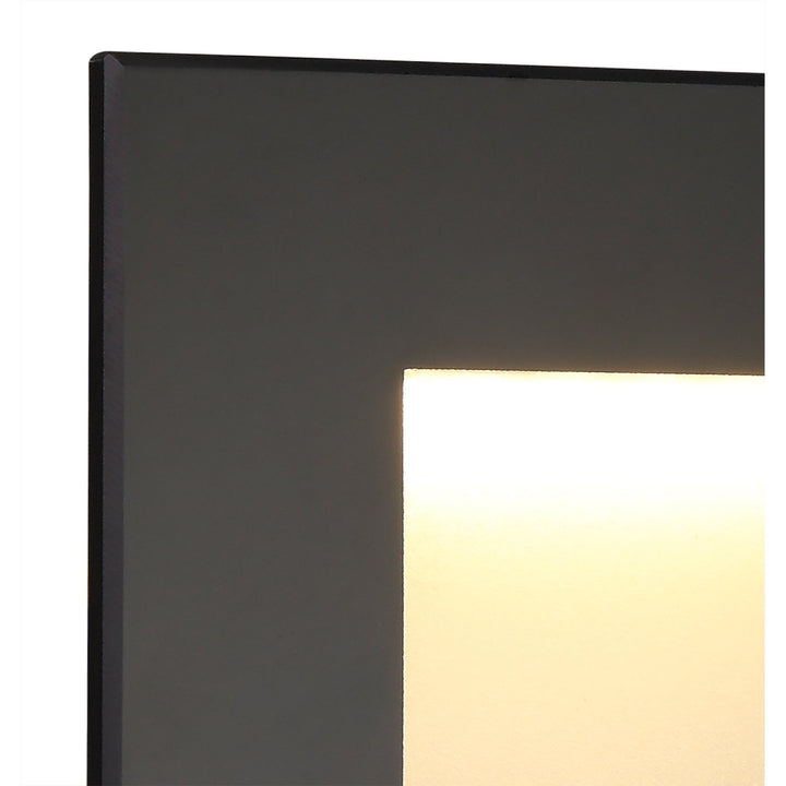 Nelson Lighting NL78289 Katie Outdoor Recessed Rectangle Wall Lamp LED Black