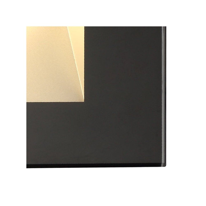 Nelson Lighting NL78289 Katie Outdoor Recessed Rectangle Wall Lamp LED Black