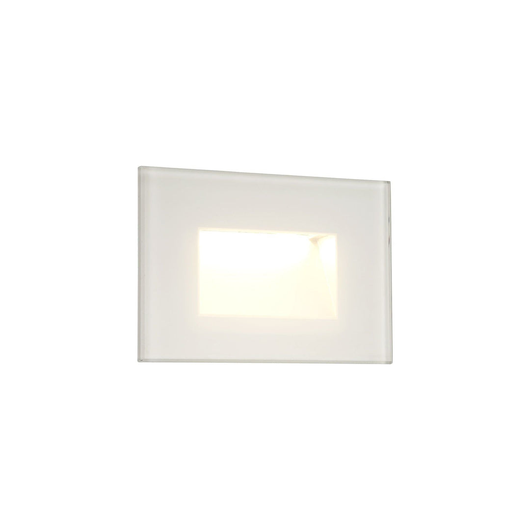 Nelson Lighting NL78299 Katie Outdoor Recessed Rectangle Wall Lamp LED White