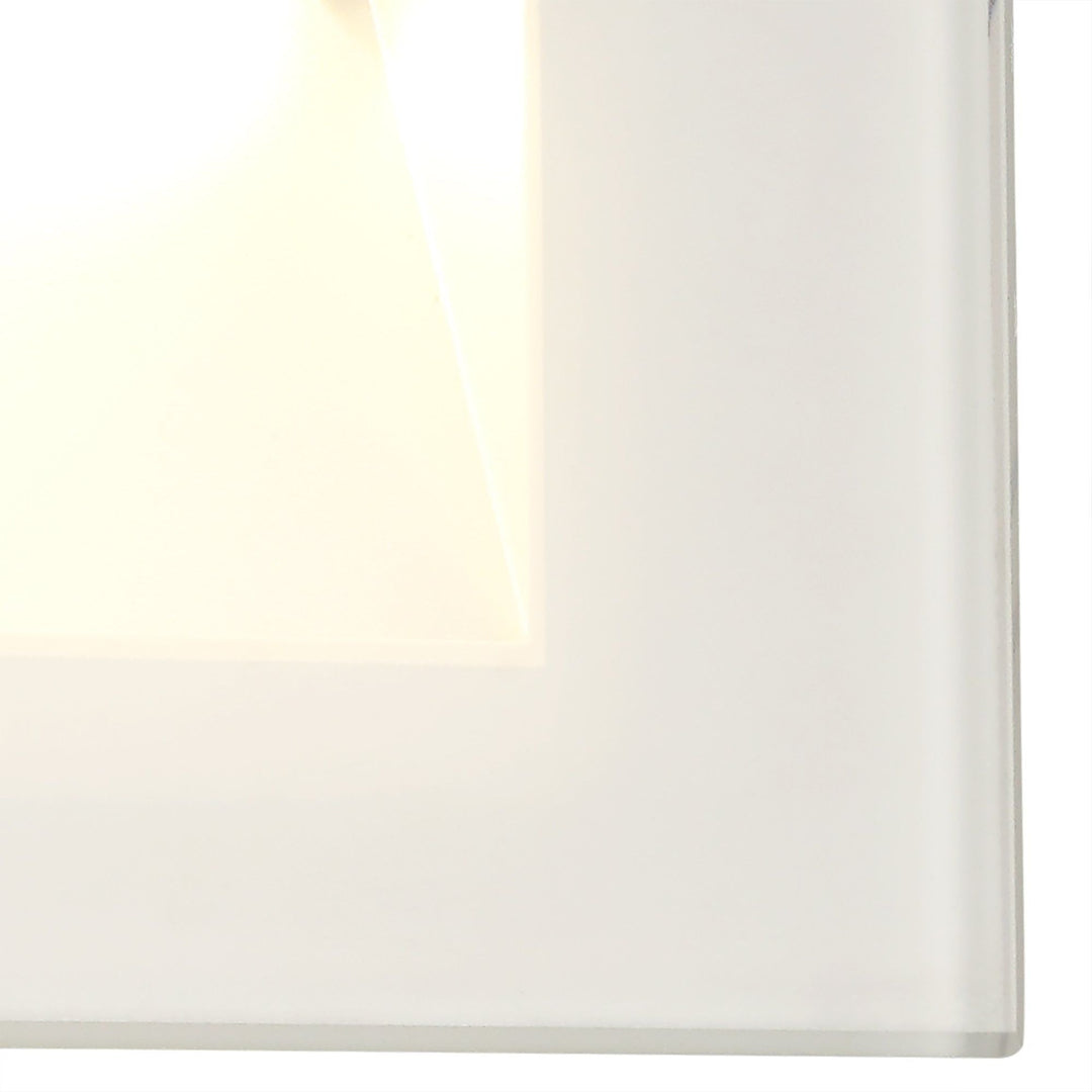 Nelson Lighting NL78299 Katie Outdoor Recessed Rectangle Wall Lamp LED White