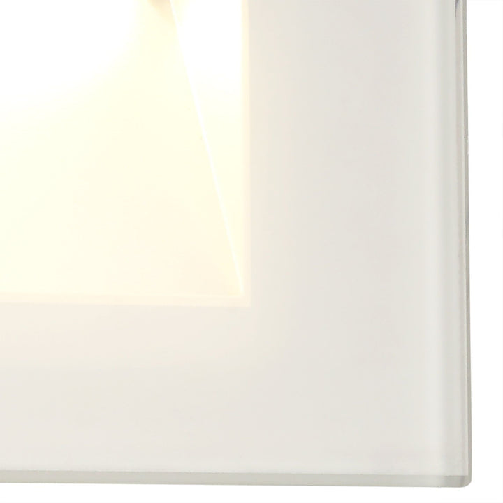 Nelson Lighting NL78299 Katie Outdoor Recessed Rectangle Wall Lamp LED White