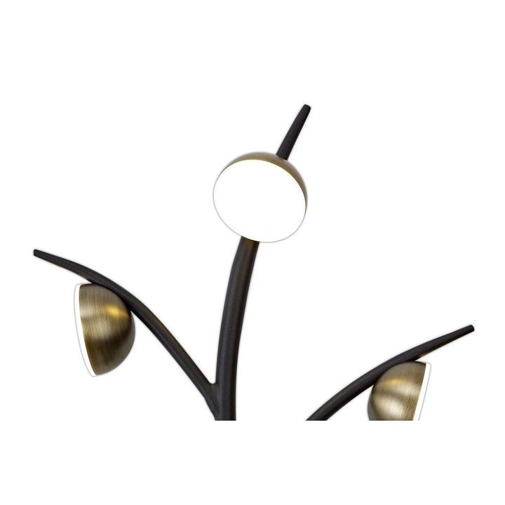 Nelson Lighting NL71819 Kingly 3 Light Wall Lamp LED Black/Antique Brass