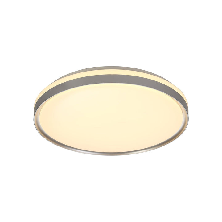 Nelson Lighting NL77629 Kingsley Bathroom Ceiling Light 48cm LED Silver/White Acrylic