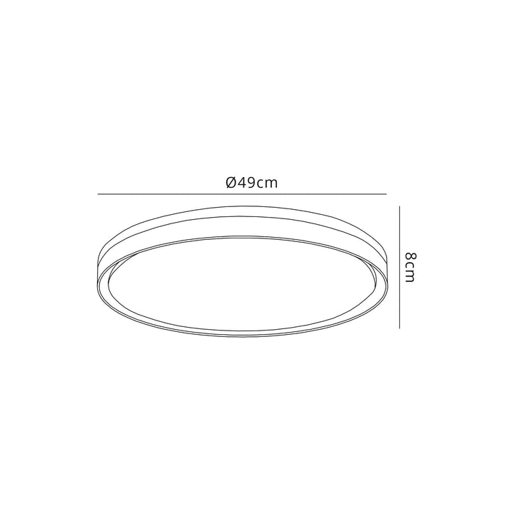 Nelson Lighting NL77629 Kingsley Bathroom Ceiling Light 48cm LED Silver/White Acrylic
