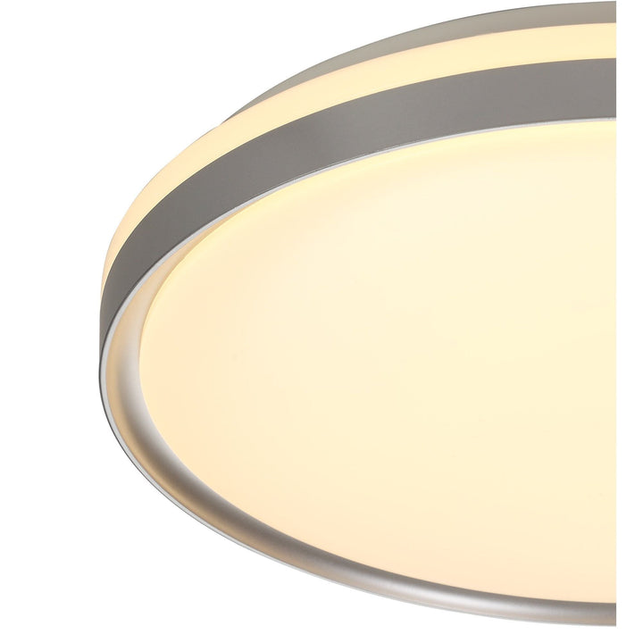 Nelson Lighting NL77629 Kingsley Bathroom Ceiling Light 48cm LED Silver/White Acrylic