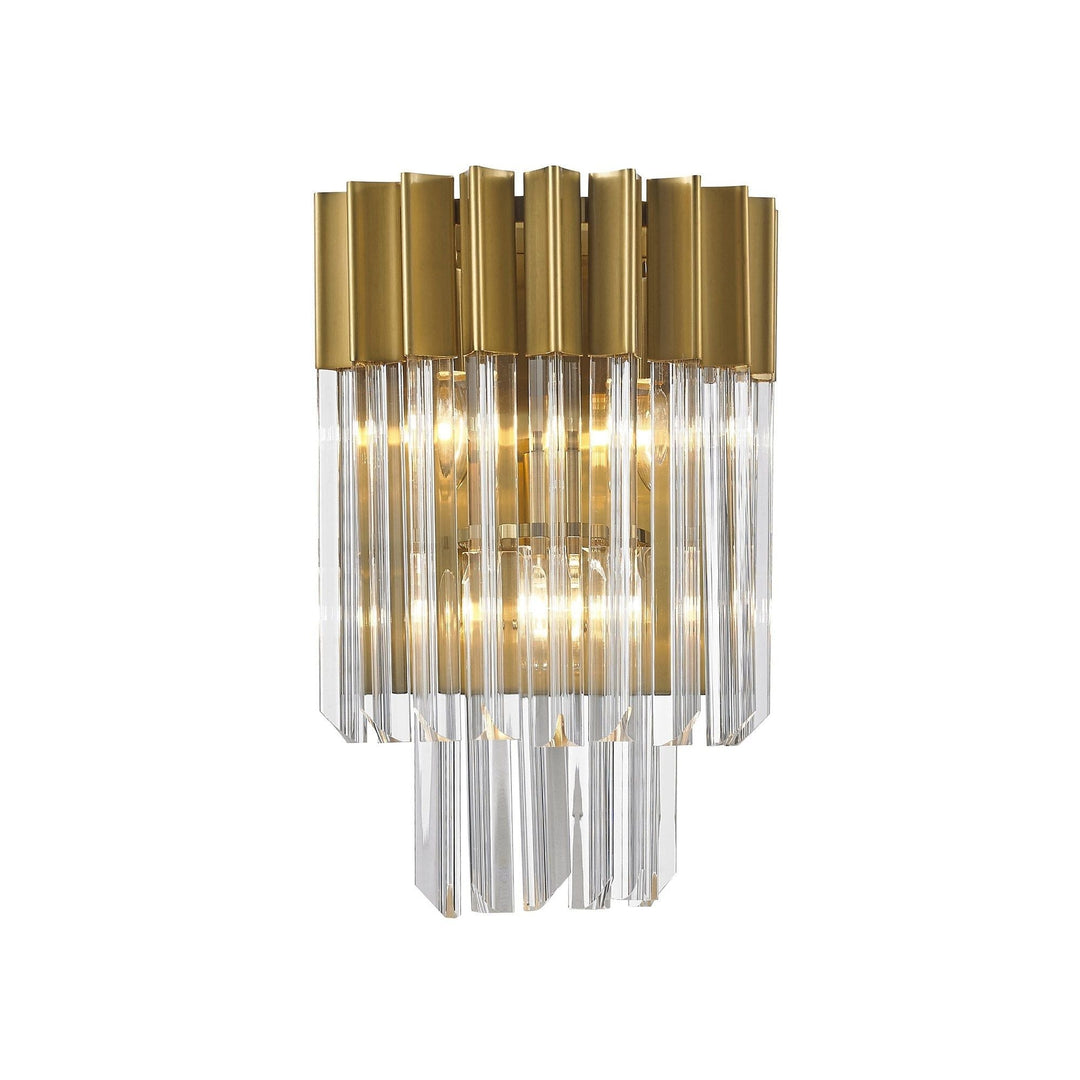 Nelson Lighting NL73539 Kobra Wall Light 3 Light Brass/Glass