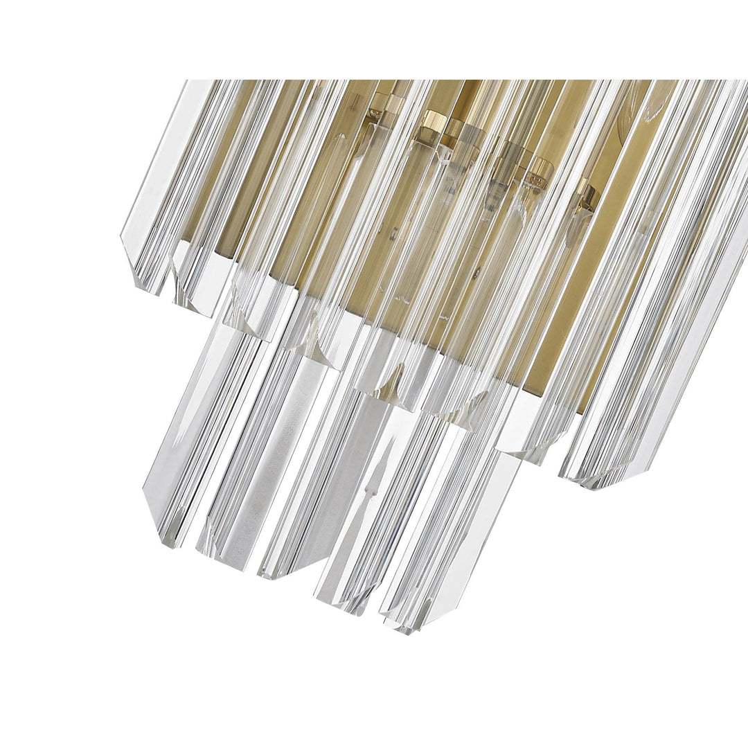 Nelson Lighting NL73539 Kobra Wall Light 3 Light Brass/Glass