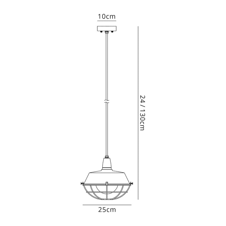 Nelson Lighting NL78479 Koby Outdoor Pendant 1 Light Matt Black/Brushed Bronze