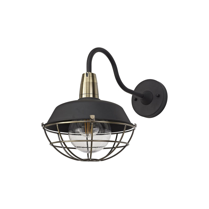 Nelson Lighting NL78469 Koby Outdoor Wall Lamp 1 Light Matt Black/Brushed Bronze