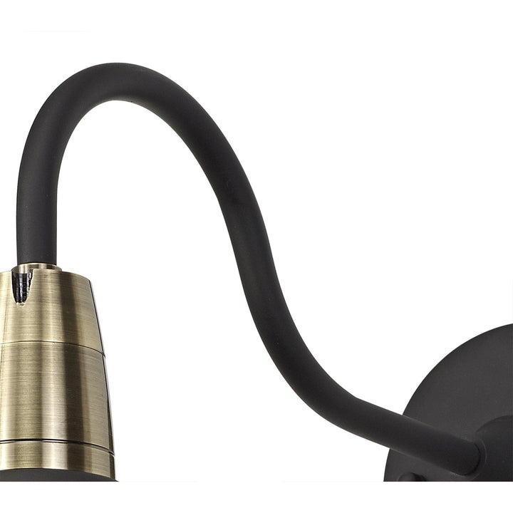 Nelson Lighting NL78469 Koby Outdoor Wall Lamp 1 Light Matt Black/Brushed Bronze