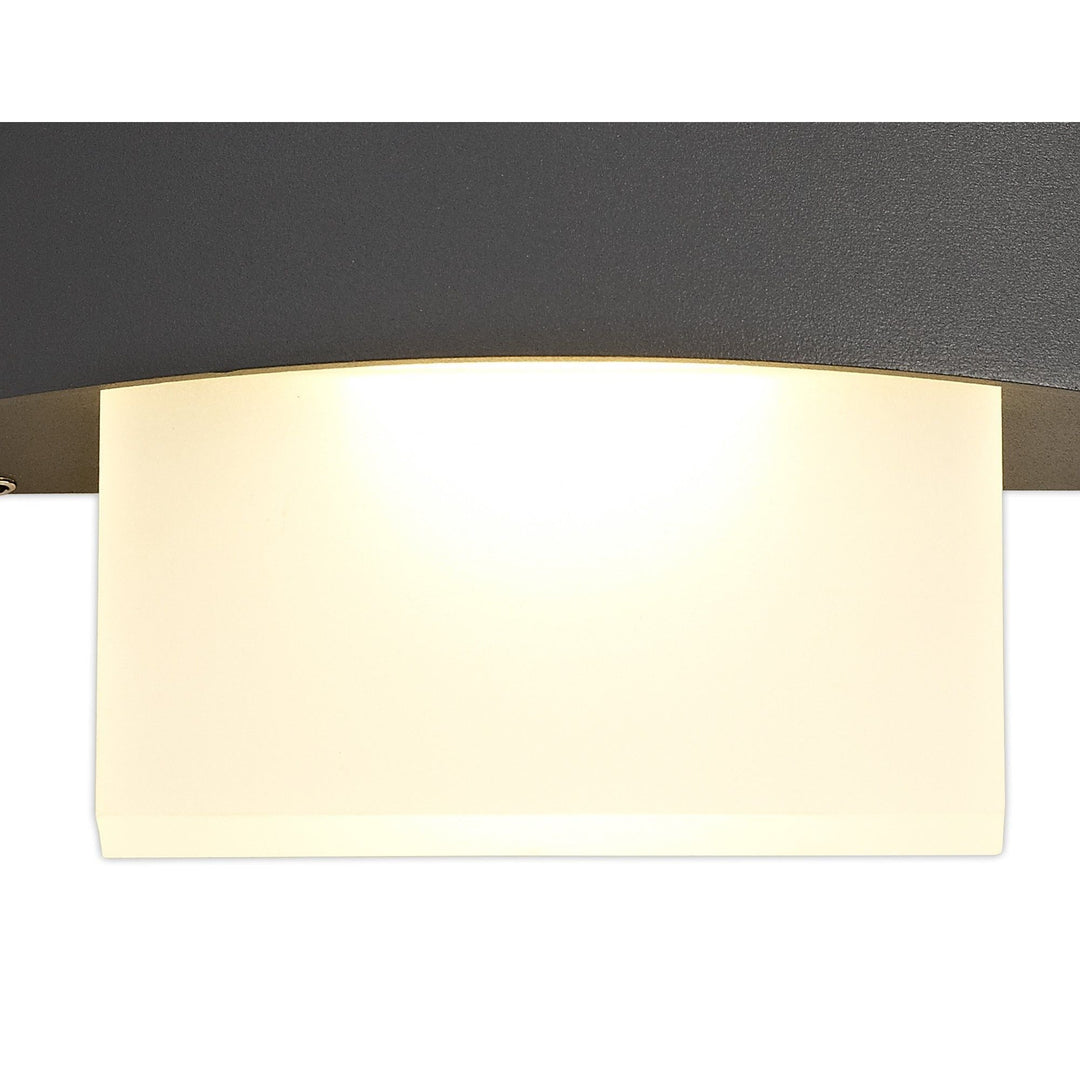 Nelson Lighting NL72069 Lahna Outdoor Up & Downward Lighting Wall Lamp 2 Light LED Anthracite
