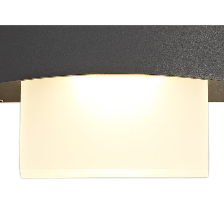 Nelson Lighting NL72069 Lahna Outdoor Up & Downward Lighting Wall Lamp 2 Light LED Anthracite