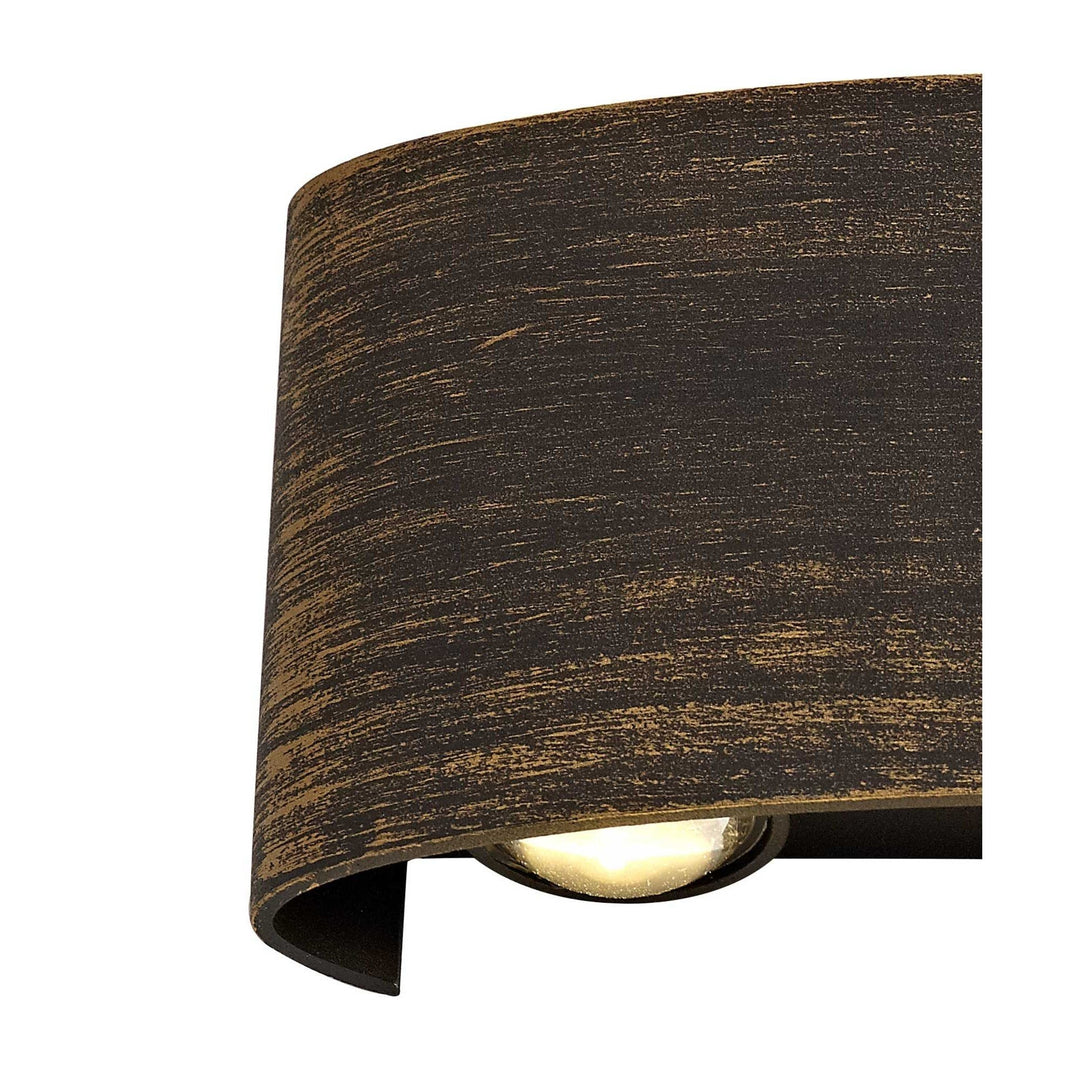 Nelson Lighting NL72049 Lewis Outdoor Up & Downward Lighting Wall Lamp LED Black/Gold