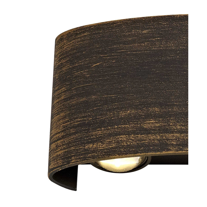 Nelson Lighting NL72049 Lewis Outdoor Up & Downward Lighting Wall Lamp LED Black/Gold