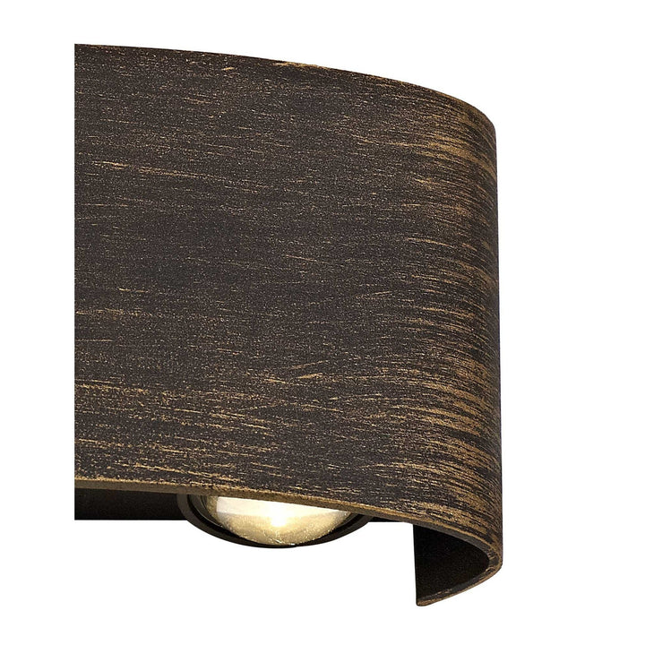 Nelson Lighting NL72049 Lewis Outdoor Up & Downward Lighting Wall Lamp LED Black/Gold