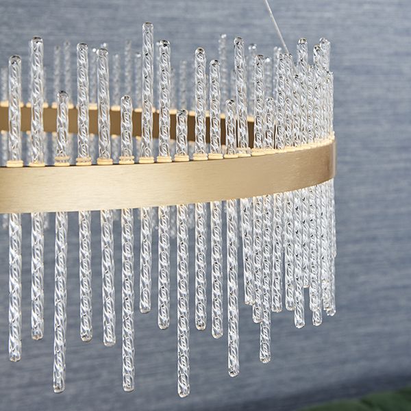 Endon 81908 LED Pendant Brushed Gold Plated Finish & Clear Glass