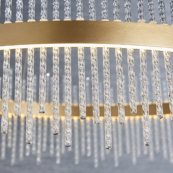 Endon 81908 LED Pendant Brushed Gold Plated Finish & Clear Glass