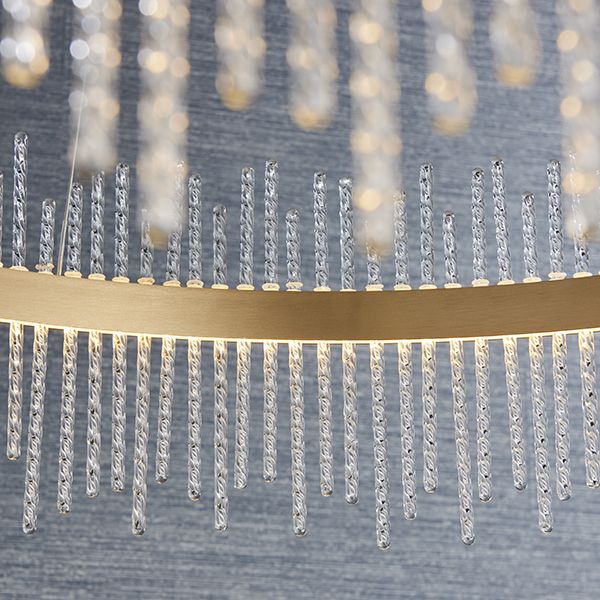 Endon 81908 LED Pendant Brushed Gold Plated Finish & Clear Glass