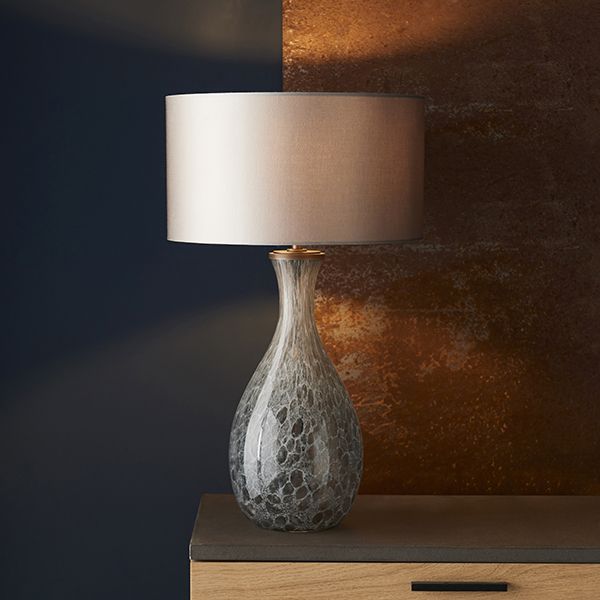 Endon 91200 1 Light Table Lamp Artisan Glass & Brushed Bronze Plate Base Only