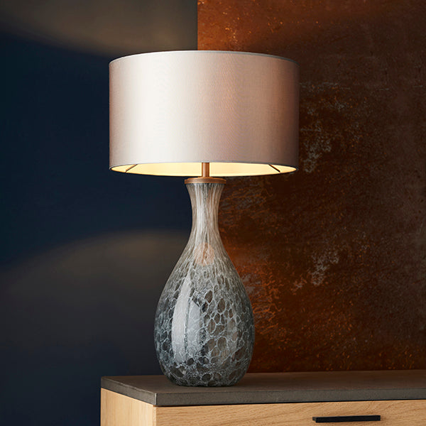 Endon 91200 1 Light Table Lamp Artisan Glass & Brushed Bronze Plate Base Only