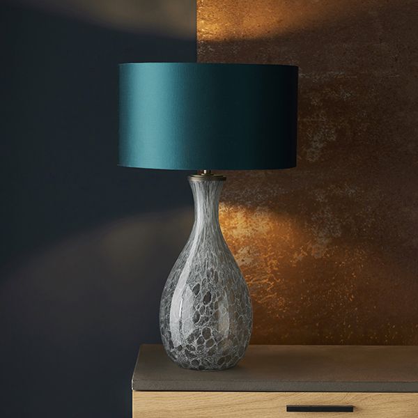 Endon 91200 1 Light Table Lamp Artisan Glass & Brushed Bronze Plate Base Only