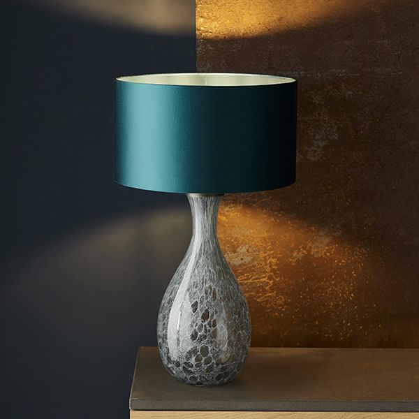 Endon 91200 1 Light Table Lamp Artisan Glass & Brushed Bronze Plate Base Only