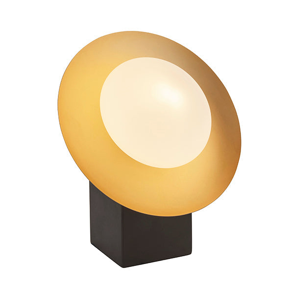 Endon 92038 1 Light Table Lamp Gold & Dark Bronze Finish With Opal Glass