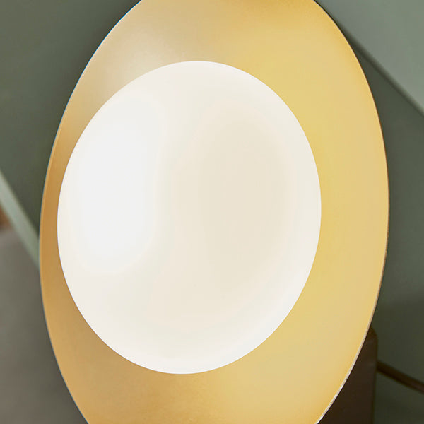 Endon 92038 1 Light Table Lamp Gold & Dark Bronze Finish With Opal Glass