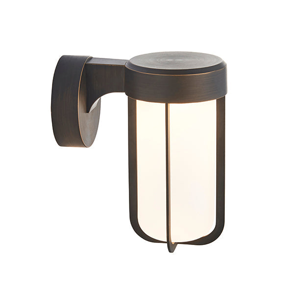 Nelson Lighting NL944992 Outdoor LED Wall Light Brushed Bronze Finish & Frosted Glass