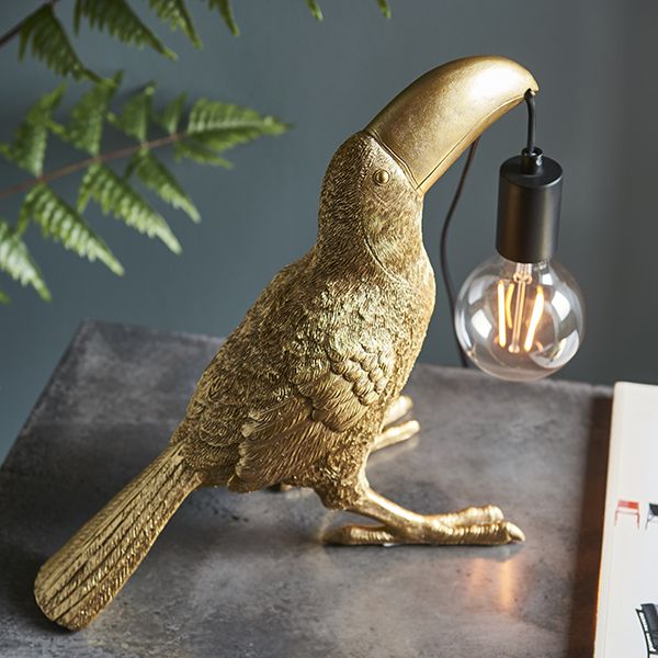 Endon 95077 1 Light Table Lamp Vintage Gold Paint & Matt Black