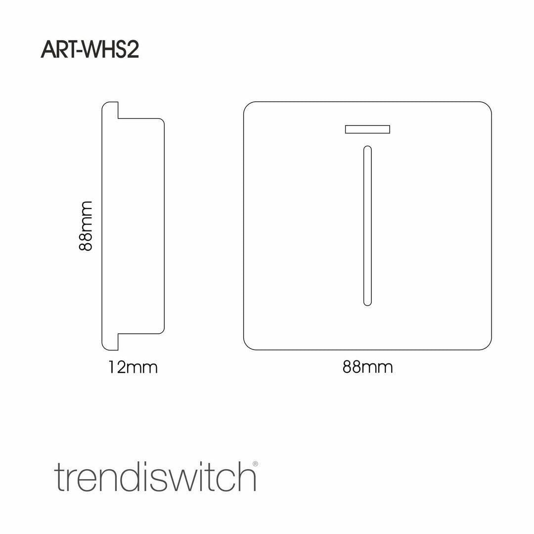 Trendiswitch ART-WHS2GO Trendi Artistic Modern 45 Amp Neon Insert Double Pole Switch Champagne Gold