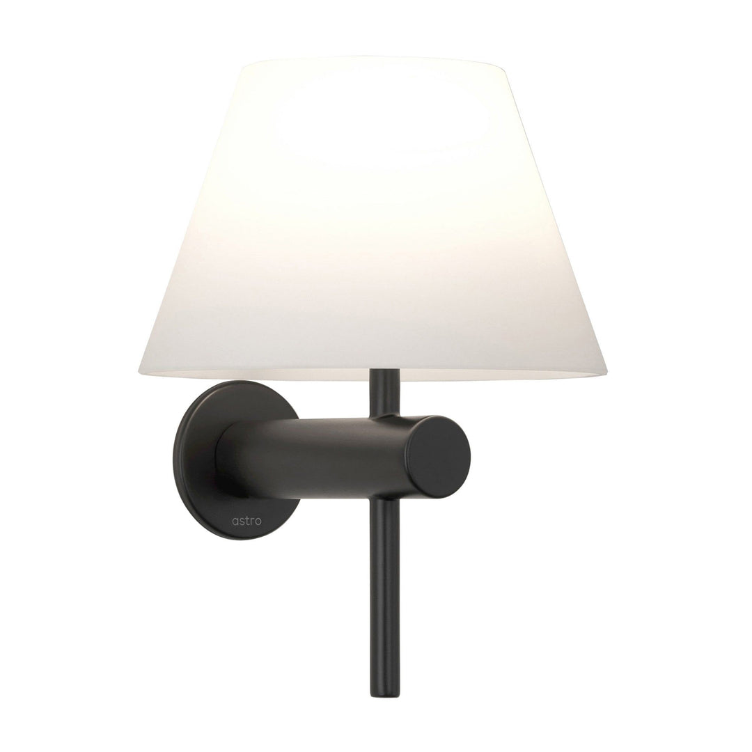 Astro 1050007 | Roma Wall Light | Black Finish with White Shade