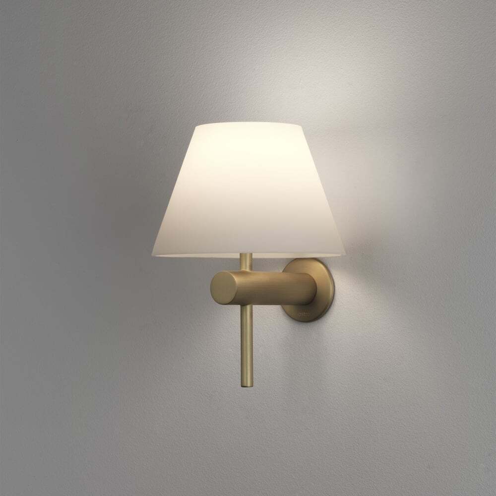 Astro 1050009 Roma Wall Light Matt Gold White Shade