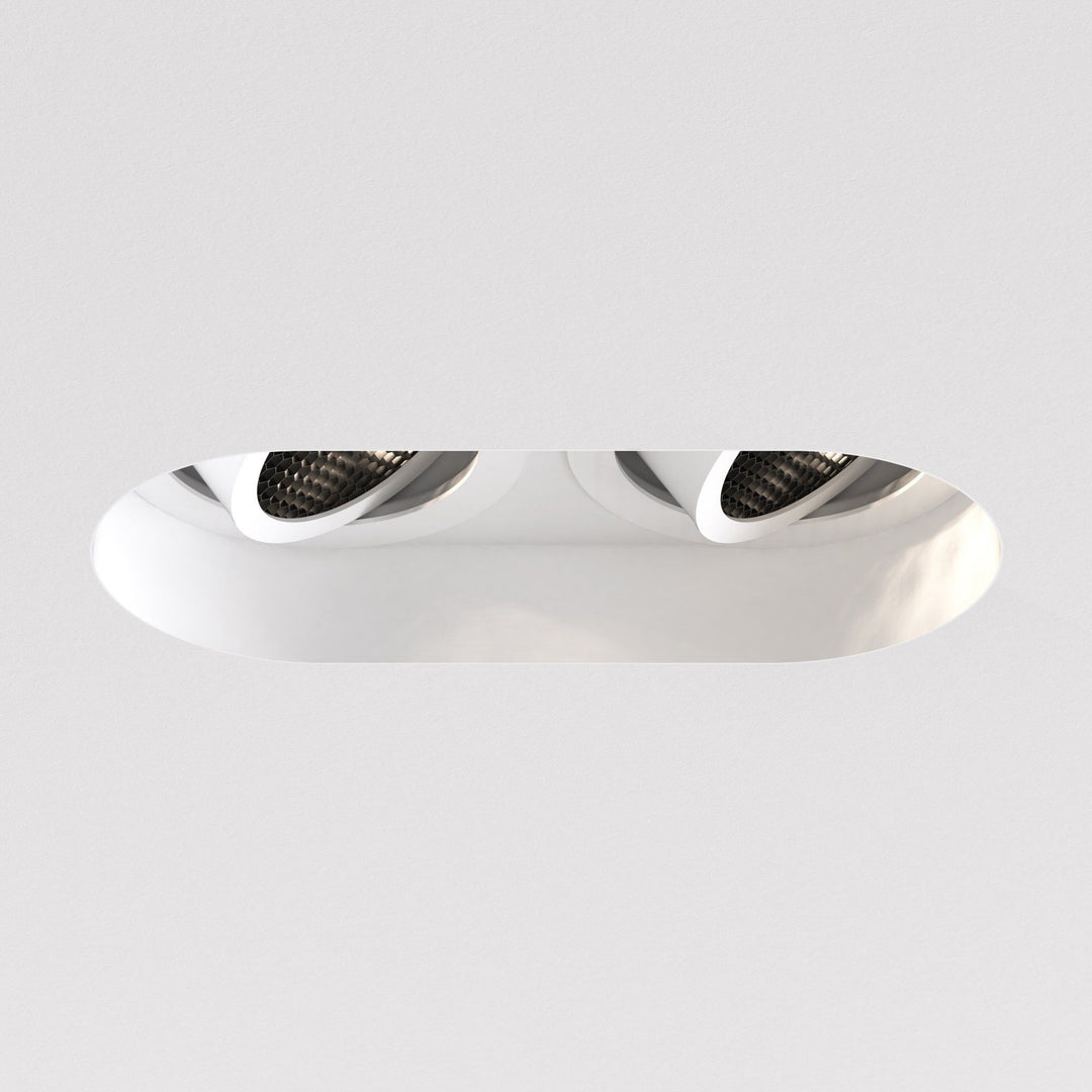 Astro 1248021 | Trimless Twin Adjustable Downlight | Matt White Finish
