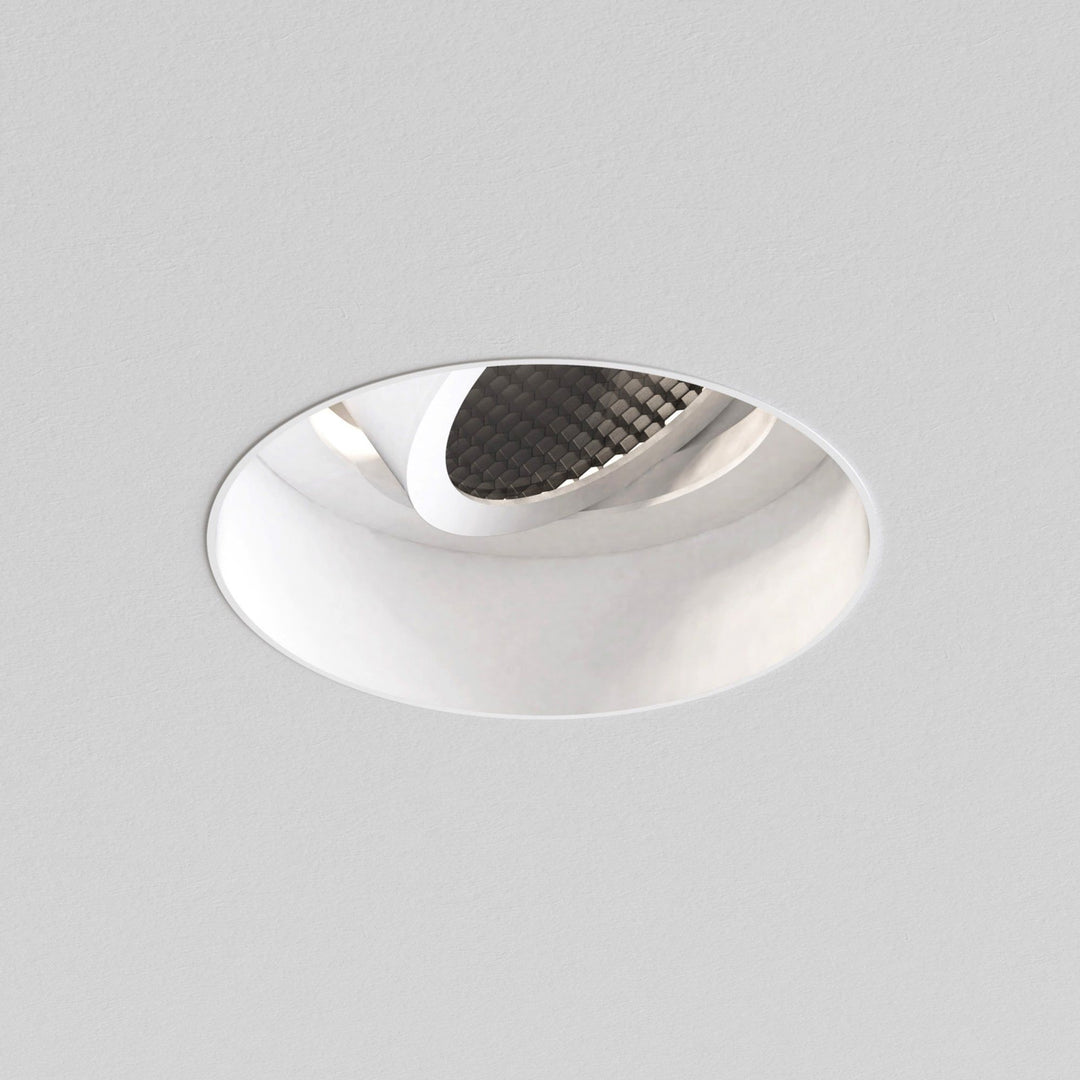 Astro 1248024 | Adjustable Round Trimless Downlight | Matt White Finish