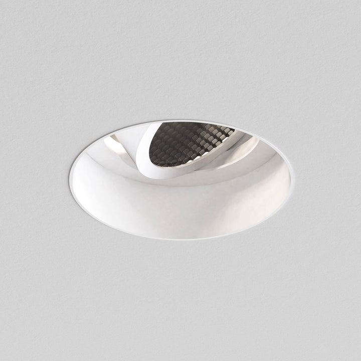 Astro 1248024 | Adjustable Round Trimless Downlight | Matt White Finish