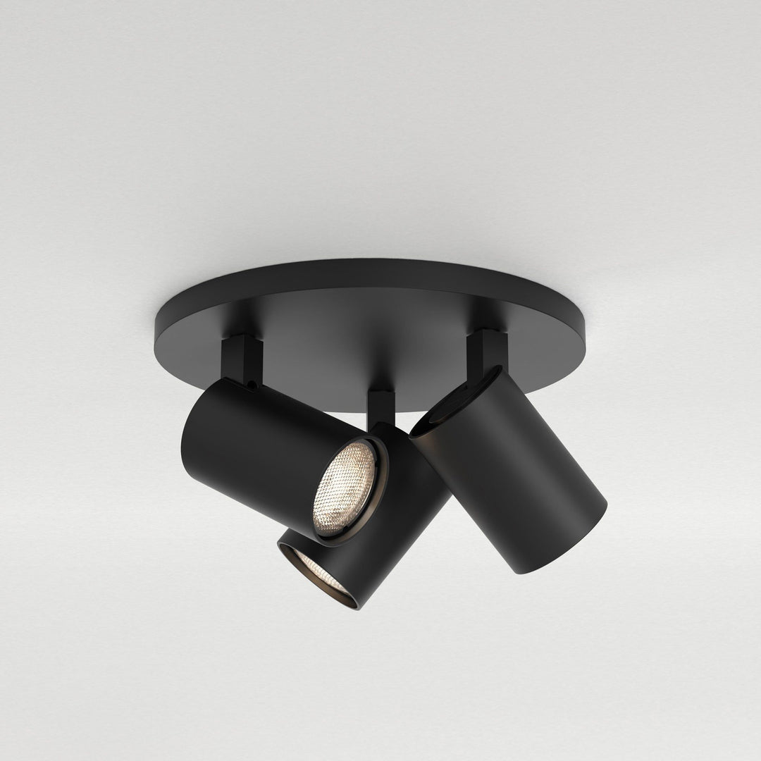 Astro 1286082 Ascoli Triple Round Spotlight Matt Black