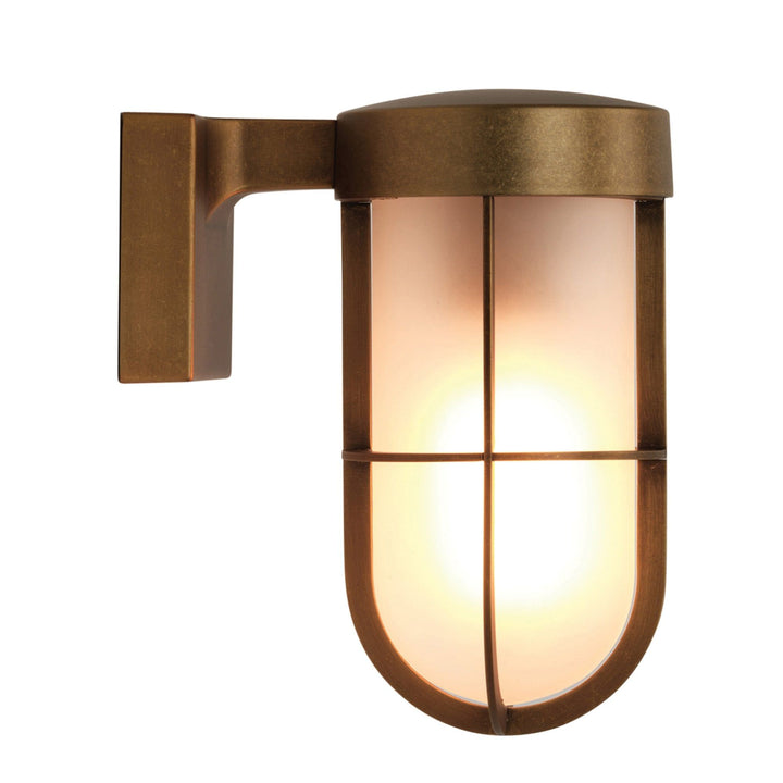 Astro 1368008 Cabin Outdoor Wall Light Frosted Glass Antique Brass