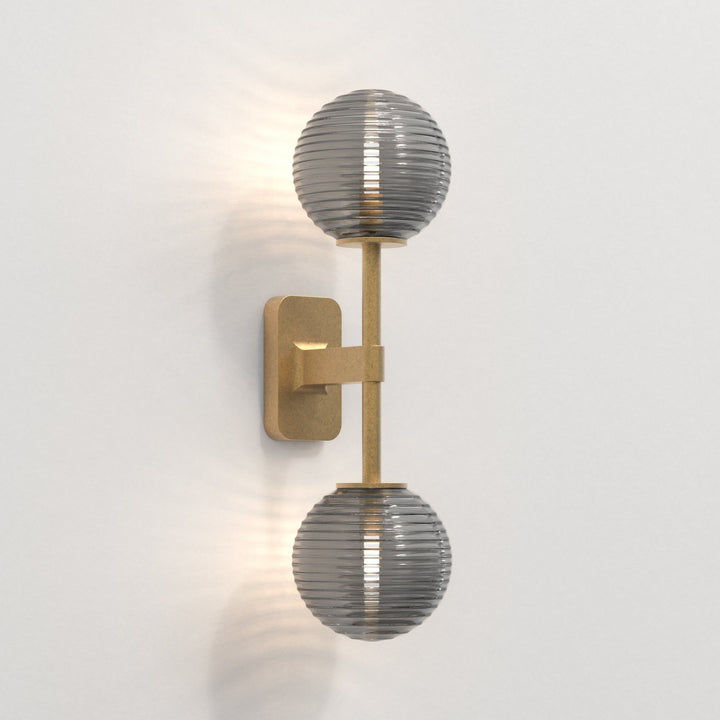 Astro 1429008 Tacoma Twin Bathroom Wall Light Antique Brass
