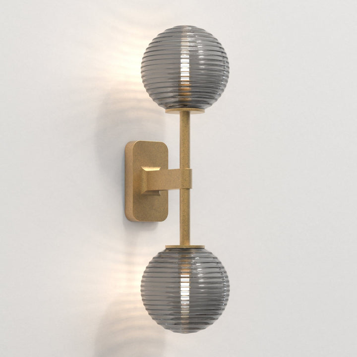Astro 1429008 Tacoma Twin Bathroom Wall Light Antique Brass