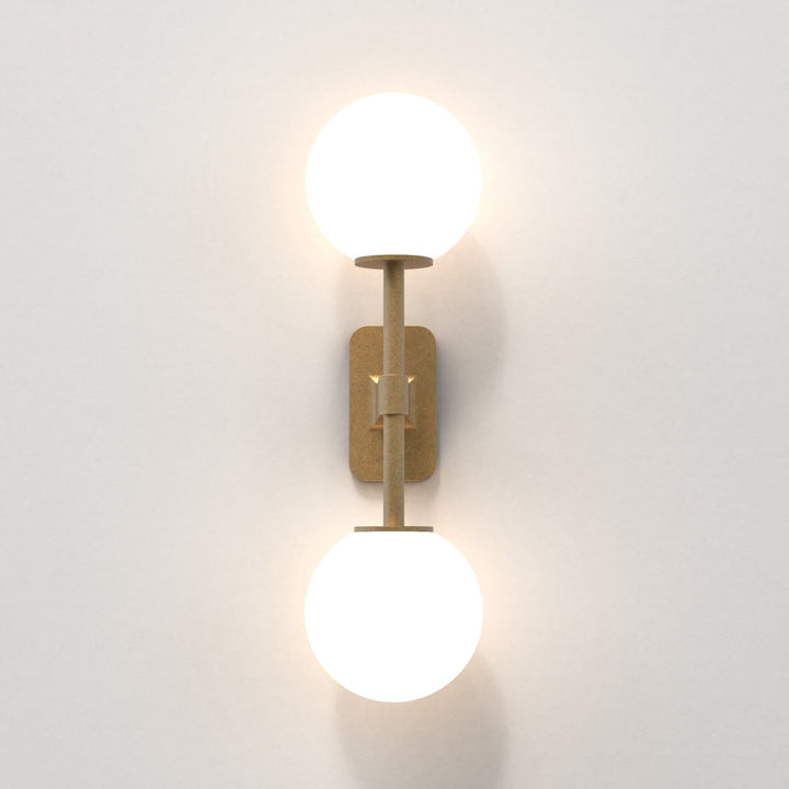 Astro 1429008 Tacoma Twin Bathroom Wall Light Antique Brass
